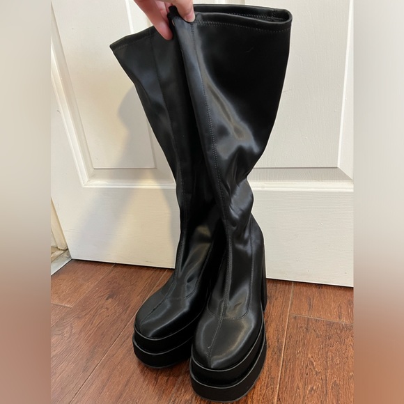 Steve Madden Cypress satin boots women’s size 10 black - Picture 6 of 9